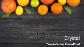  Presentation with mandarin fruits - Slides with citrus-fruits-lemon-grayfruit-mandarin background and a dark gray colored foreground