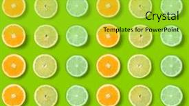  Presentation with orange lime - Audience pleasing PPT layouts consisting of citrus fruits pattern on green backdrop and a yellow colored foreground