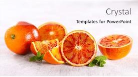  Presentation with citrus - Presentation theme featuring citrus-fruits-red-bloody-orange and a pink colored foreground