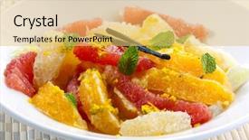  Presentation with orange lime - Audience pleasing slide set consisting of citrus fruits with vanilla seeds mint leaves and orange and lime zest segments of ruby grapefruit golden grapefruit orange and lime backdrop and a yellow colored foreground