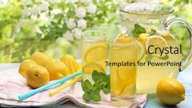  Presentation with citrus - PPT layouts having citrus lemonade summer drink background and a yellow colored foreground