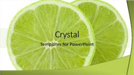  Presentation with citrus - Cool new PPT theme with citrus lime fruit half isolated backdrop and a  colored foreground