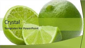  Presentation with citrus - Audience pleasing theme consisting of citrus lime fruit isolated backdrop and a yellow colored foreground