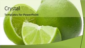  Presentation with citrus - Slide deck enhanced with citrus-lime-fruit-isolated background and a yellow colored foreground