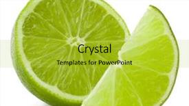  Presentation with citrus - Cool new PPT theme with citrus lime fruit isolated on white background cutout backdrop and a yellow colored foreground
