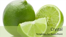  Presentation with lime - Amazing presentation theme having citrus lime fruit isolated backdrop and a yellow colored foreground