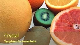  Presentation with guava fruits fresh green fruit - Theme enhanced with citrus maxima - fresh fruits orange kiwi background and a  colored foreground