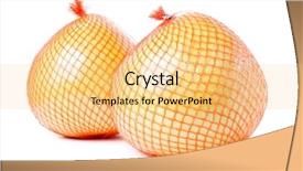  Presentation with citrus maxima - Audience pleasing PPT theme consisting of citrus maxima - two pomelos fruit packed isolated backdrop and a  colored foreground