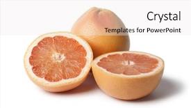  Presentation with citrus maxima - Slide set featuring citrus maxima - whole and half grapefruit isolated background and a  colored foreground