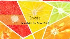  Presentation with lemons - PPT theme with citrus-pattern-fresh-ripe-sliced background and a yellow colored foreground