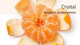  Presentation with mandarin fruits - PPT layouts consisting of tangerine - fresh mandarin fruits background and a lemonade colored foreground