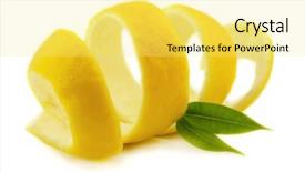  Presentation with lemon - Cool new presentation theme with fruits peels - lemon with leaves backdrop and a blonde colored foreground