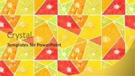  Presentation with lemons - PPT theme consisting of citrus-seamless-pattern-fresh-ripe background and a  colored foreground