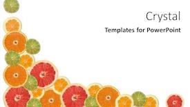  Presentation with corner - Presentation theme featuring citrus slice series corner background and a white colored foreground