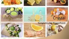  Presentation with citrus reticulata - Cool new slide set with citrus spa compositions in collage backdrop and a  colored foreground