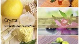  Presentation with citrus - PPT layouts enhanced with citrus spa compositions in collage background and a yellow colored foreground