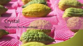  Presentation with jerusalem - Colorful presentation theme enhanced with citruses on a holiday market on sukkoth in jerusalem backdrop and a coral colored foreground