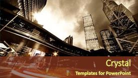  Presentation with cars - Amazing presentation theme having city - fast moving cars at night backdrop and a tawny brown colored foreground