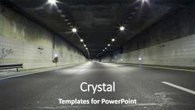  Presentation with tunnel - Colorful slides enhanced with city - interior of an urban tunnel backdrop and a gray colored foreground