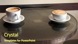  Presentation with art - Presentation having emerald city - two latte's with latte art background and a  colored foreground