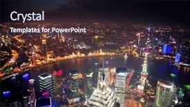  Presentation with architecture city - Presentation theme with  background and a  colored foreground