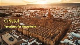  Presentation with cordoba - Audience pleasing PPT layouts consisting of city-ancient-architecture-of-cordoba backdrop and a tawny brown colored foreground