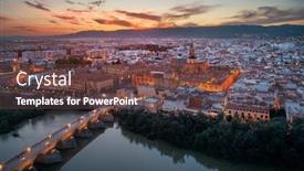  Presentation with cordoba - Slide deck with city-ancient-architecture-of-cordoba background and a tawny brown colored foreground