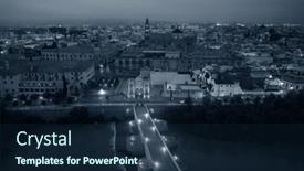  Presentation with architecture city - PPT theme consisting of city-ancient-architecture-of-cordoba background and a navy blue colored foreground