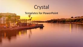  Presentation with colonial - Presentation theme enhanced with city and the colonial fortress background and a lemonade colored foreground