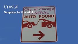  Presentation with auto - PPT layouts enhanced with city-auto-pound-sign background and a ocean colored foreground