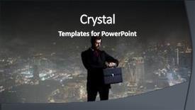  Presentation with career portfolio - Slide set featuring city background job business career background and a dark gray colored foreground