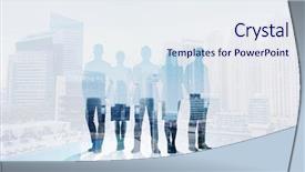  Presentation with effect - Colorful presentation enhanced with city background with double backdrop and a sky blue colored foreground