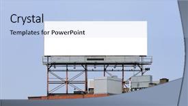  Presentation with advertising - Theme featuring city billboards - large billboard on urban setting background and a light blue colored foreground