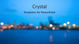  Presentation with night city - Presentation design enhanced with city blurred abstract background lights background and a  colored foreground