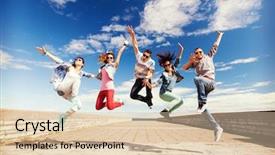  Presentation with lifestyle - Presentation theme featuring city break - summer sport dancing and teenage background and a lemonade colored foreground