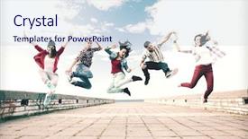  Presentation with teenage - Beautiful presentation featuring city break - summer sport dancing and teenage backdrop and a sky blue colored foreground