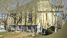  Presentation with ancient death and burial - PPT layouts enhanced with city brotherly love - church burial ground background and a  colored foreground