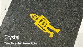  Presentation with brotherly love - Presentation design enhanced with city brotherly love - dead pedestrian marker background and a  colored foreground