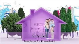  Presentation with children parents - Beautiful slides featuring city brotherly love - parents giving piggyback ride backdrop and a  colored foreground