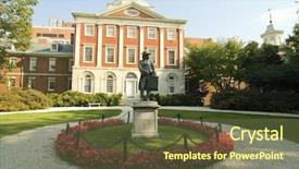  Presentation with brotherly love - PPT theme enhanced with city brotherly love - pennsylvania hospital background and a  colored foreground