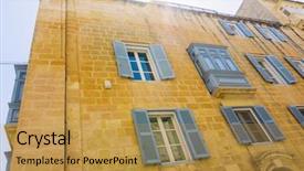  Presentation with antique scroll of parchment - Presentation design consisting of city building in valletta malta background and a  colored foreground