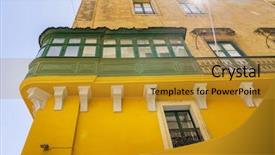  Presentation with spiritual building blocks - Slide set with city building in valletta malta background and a  colored foreground