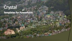  Presentation with sikkim - PPT layouts enhanced with city capital of sikkim state background and a dark gray colored foreground
