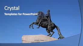  Presentation with russian historical - Amazing PPT layouts having saint-petersburg monument ot russian backdrop and a ocean colored foreground