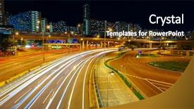  Presentation with night city - PPT layouts featuring city dallas texas - downtown skyline at night background and a black colored foreground