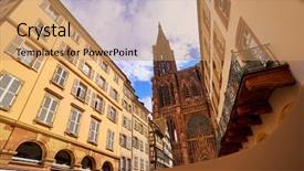  Presentation with city tranffic jams - Audience pleasing theme consisting of city facades in alsace france backdrop and a  colored foreground