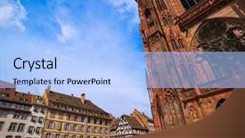  Presentation with france - Amazing PPT layouts having city facades in alsace france backdrop and a  colored foreground