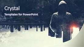  Presentation with fall - Amazing PPT layouts having city fall asleep mixed media backdrop and a navy blue colored foreground