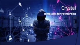  Presentation with fall - Theme having city fall asleep mixed media background and a navy blue colored foreground