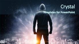  Presentation with fall - Audience pleasing presentation consisting of city fall asleep mixed media backdrop and a ocean colored foreground